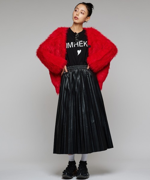 Narcissus（ナルシス）の「レザープリーツロングスカート/モード（スカート・レディース・ブラック・FREE）」の9枚目の写真