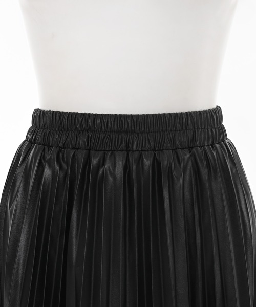 Narcissus（ナルシス）の「レザープリーツロングスカート/モード（スカート・レディース・ブラック・FREE）」の3枚目の写真