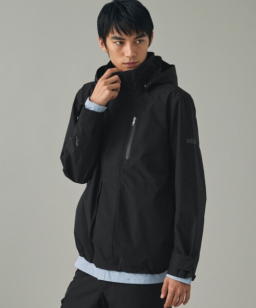 AIGLE（エーグル）の「GORE TEX ゴアテックス 防水 防風 透湿 2レイヤー マウンテンパーカー T-KIT（マウンテンパーカー・メンズ・グレー/ベージュ/ブラック・L/M/S）」の13枚目の写真