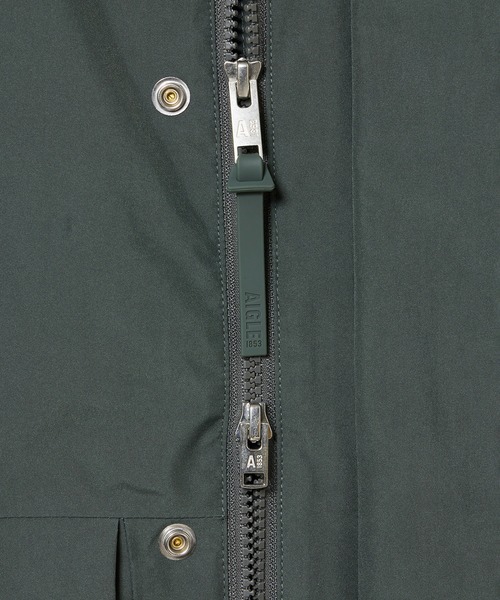 AIGLE（エーグル）の「GORE TEX ゴアテックス 防水 防風 透湿 2レイヤー マウンテンパーカー T-KIT（マウンテンパーカー・メンズ・グレー/ベージュ/ブラック・L/M/S）」の20枚目の写真