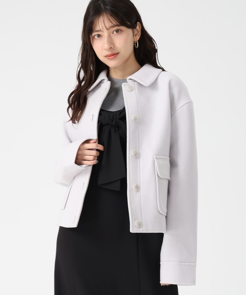 31 Sons de mode（トランテアン　ソン　ドゥ　モード）の「2025秋冬新作 ステンカラーポケットショートコート（チェスターコート・レディース・ブラック/ブラウン/ライトグレー・S/M）」の20枚目の写真