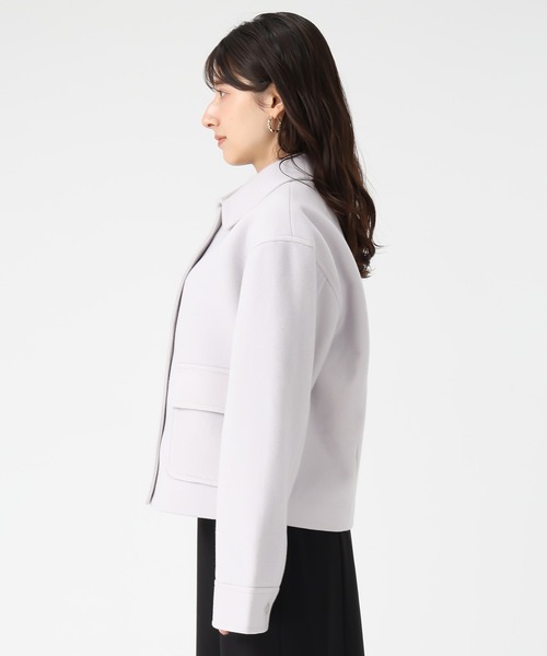 31 Sons de mode（トランテアン　ソン　ドゥ　モード）の「2025秋冬新作 ステンカラーポケットショートコート（チェスターコート・レディース・ブラック/ブラウン/ライトグレー・S/M）」の19枚目の写真