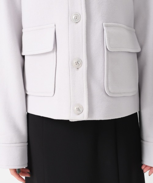 31 Sons de mode（トランテアン　ソン　ドゥ　モード）の「2025秋冬新作 ステンカラーポケットショートコート（チェスターコート・レディース・ブラック/ブラウン/ライトグレー・S/M）」の13枚目の写真