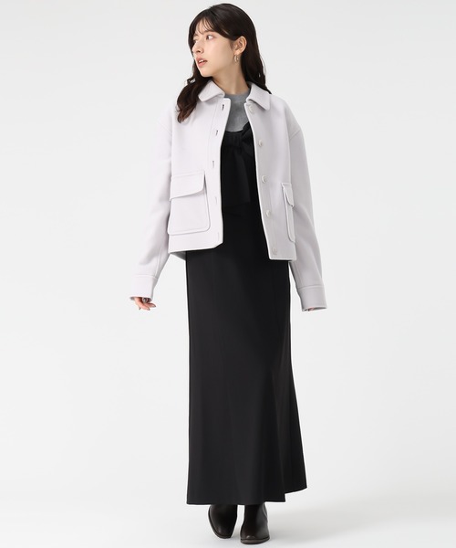 31 Sons de mode（トランテアン　ソン　ドゥ　モード）の「2025秋冬新作 ステンカラーポケットショートコート（チェスターコート・レディース・ブラック/ブラウン/ライトグレー・S/M）」の11枚目の写真