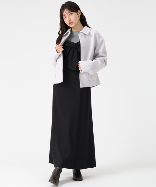 31 Sons de mode（トランテアン　ソン　ドゥ　モード）の「2025秋冬新作 ステンカラーポケットショートコート（チェスターコート・レディース・ブラック/ブラウン/ライトグレー・S/M）」の10枚目の写真