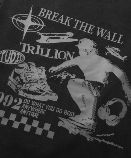 TRILLION(トリリオン)の「スケートボードピグメントグラフィックロングスリーブ(CHARCOAL)(Tシャツ/カットソー・レディース・その他・MEDIUM/LARGE/X-LARGE)」の7枚目の写真