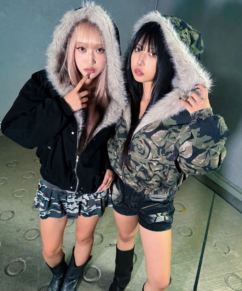 a’gem エージェム ファーライニングショートジャケット A'GEM/9 × .kom 『A'gem/エージェム』ファーライニングショート