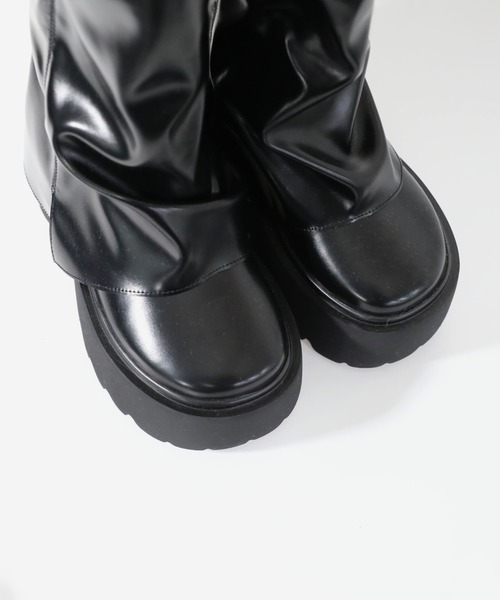 hiamu(ヒアム)の「レースアップロングプラットフォームブーツ/2025 AW NEW COLLECTION(ブーツ・レディース・ブラウン/ブラック系その他/ブラック・23.0cm/23.5cm/24.0cm/24.5cm/25.0cm)」の18枚目の写真