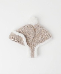 moncheri（モンシェリ）の「フラップニット帽【耳出し穴付き・脱げにくいニットループ付き】（その他ペットグッズ）」