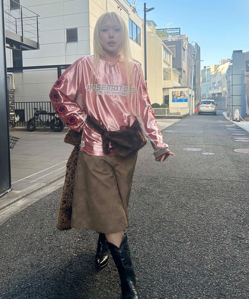 HEY!MrsROSE(ヘイミセスローズ)の「HEY! Mrs ROSE(ヘイ!ミセスローズ)HEY!Mr.GALFY 走り屋ロンT(Tシャツ/カットソー・レディース・ブラック/ピンク・FREE)」の21枚目の写真