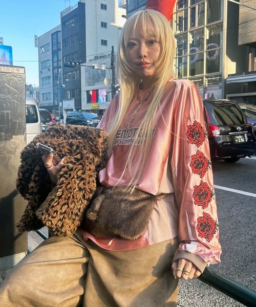 HEY!MrsROSE(ヘイミセスローズ)の「HEY! Mrs ROSE(ヘイ!ミセスローズ)HEY!Mr.GALFY 走り屋ロンT(Tシャツ/カットソー・レディース・ブラック/ピンク・FREE)」の22枚目の写真