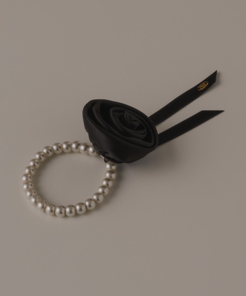 muku（ムク）の「HAIRTIE/ROSE×PEARL（ヘアゴム・レディース・ブラック・FREE）」の18枚目の写真