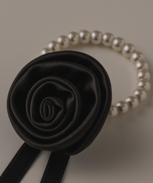 muku（ムク）の「HAIRTIE/ROSE×PEARL（ヘアゴム・レディース・ブラック・FREE）」の17枚目の写真
