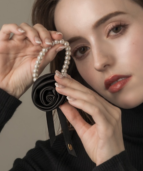 muku（ムク）の「HAIRTIE/ROSE×PEARL（ヘアゴム・レディース・ブラック・FREE）」の14枚目の写真