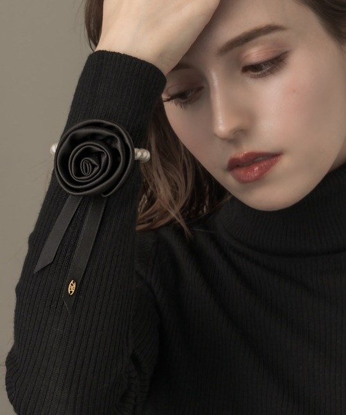 muku（ムク）の「HAIRTIE/ROSE×PEARL（ヘアゴム・レディース・ブラック・FREE）」の13枚目の写真