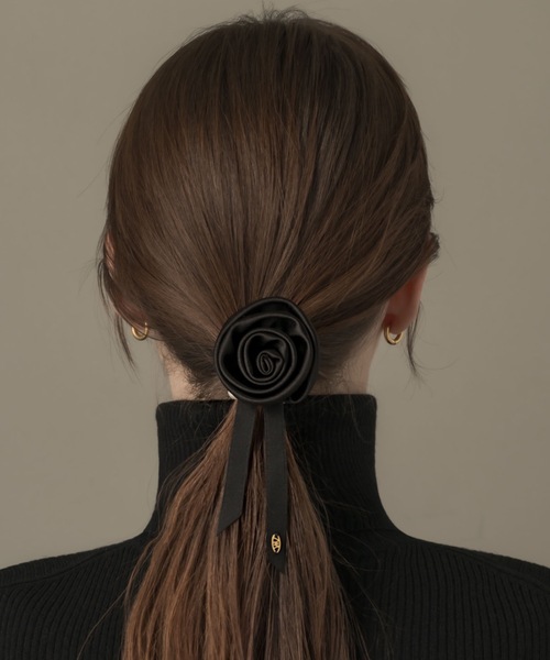 muku（ムク）の「HAIRTIE/ROSE×PEARL（ヘアゴム・レディース・ブラック・FREE）」の10枚目の写真