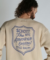 schott（ショット）の「Schott/ショット/SHIELD CREW KNIT SWEAT/シールド クルー ニットスウェット（スウェット・レディース）」