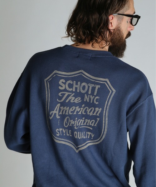 Schott/ショット/SHIELD CREW KNIT SWEAT/シールド クルー ニット 