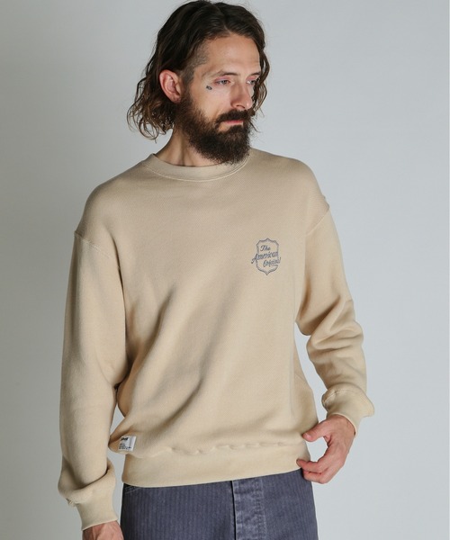 SCHOTT◆スウェット/-/コットン/GRY