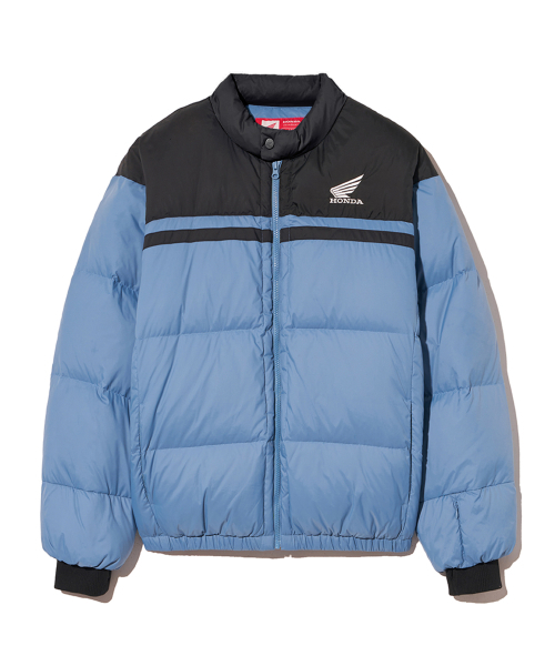 PHYPS MOTORCYCLE（フィップスモーターサイクル）の「Honda Wing logo Short Puffer_Dusty Blue（ダウンジャケット/コート・レディース・その他・MEDIUM/LARGE/X-LARGE/SMALL）」の2枚目の写真