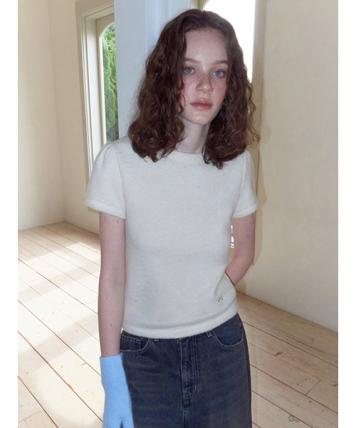 ETMON(エトモン)の「Cozy Puff T-Shirt, Ivory(ニット/セーター・レディース・その他・F)」の2枚目の写真