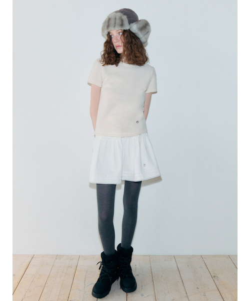 ETMON(エトモン)の「Cozy Puff T-Shirt, Ivory(ニット/セーター・レディース・その他・F)」の5枚目の写真