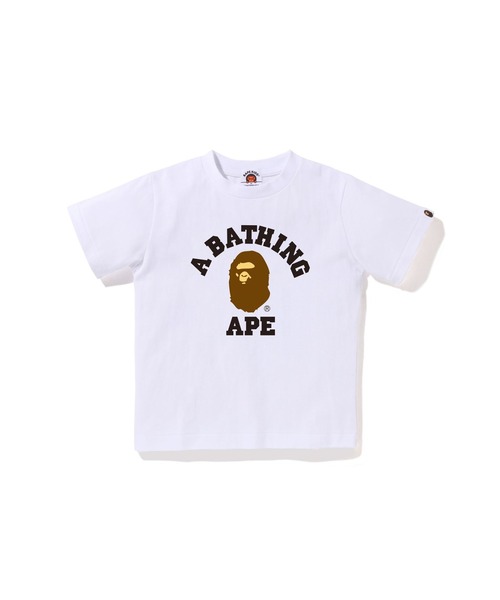 A BATHING APE（アベイシングエイプ）の「COLLEGE TEE（Tシャツ/カットソー・キッズ・ネイビー/ピンク/ホワイト/ブラック・90/110/130/140/120/100）」の2枚目の写真