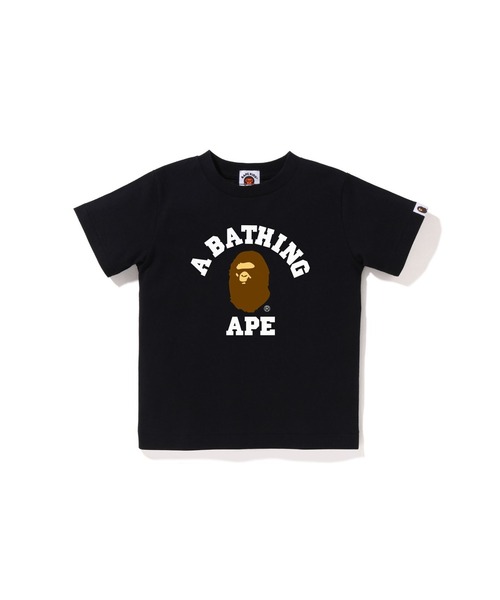 A BATHING APE（アベイシングエイプ）の「COLLEGE TEE（Tシャツ/カットソー・キッズ・ネイビー/ピンク/ホワイト/ブラック・90/110/130/140/120/100）」の3枚目の写真