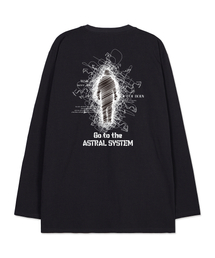 アストラルシステム オーバーサイズ ロングスリーブTシャツ_チャコール
