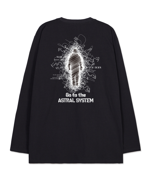 ASTRAL PROJECTION(アストラルプロジェクション)の「アストラルシステム オーバーサイズ ロングスリーブTシャツ_チャコール(Tシャツ/カットソー・メンズ・その他・LARGE/MEDIUM/X-LARGE)」の1枚目の写真