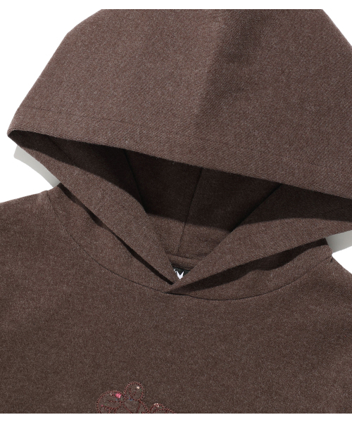 NICE GHOST CLUB(ナイスゴーストクラブ)の「BUNNYBEAR DOLL HOODIE_BROWN(NG2FFFT555A)(パーカー・レディース・ブラウン・MEDIUM/SMALL)」の3枚目の写真