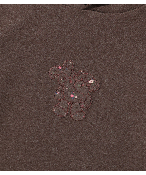 NICE GHOST CLUB(ナイスゴーストクラブ)の「BUNNYBEAR DOLL HOODIE_BROWN(NG2FFFT555A)(パーカー・レディース・ブラウン・MEDIUM/SMALL)」の4枚目の写真