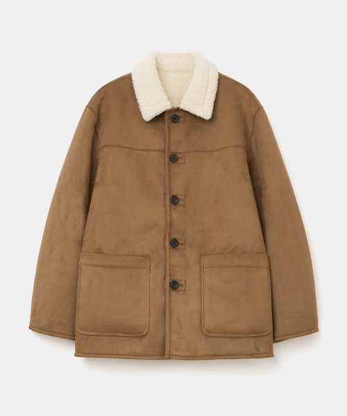 reversible shearling coat brown（チェスターコート）｜UNIFORM 