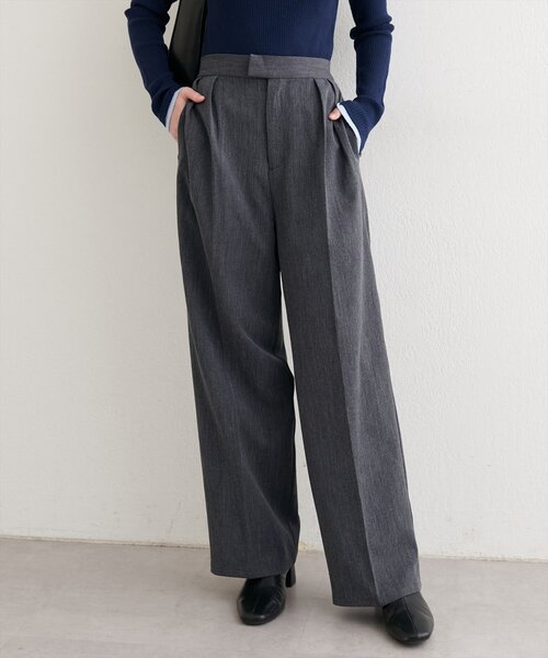 natural couture(ナチュラルクチュール)の「タックスラックスパンツ(スラックス・レディース・ピンク/グリーン/チャコールグレー・SMALL/MEDIUM)」の22枚目の写真