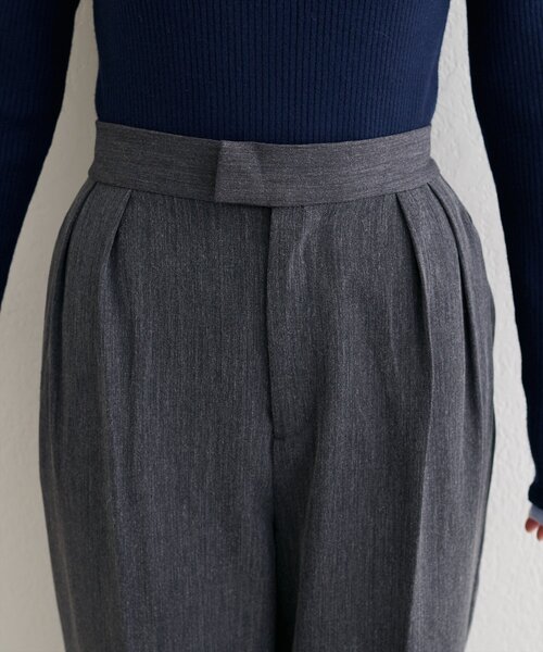 natural couture(ナチュラルクチュール)の「タックスラックスパンツ(スラックス・レディース・ピンク/グリーン/チャコールグレー・SMALL/MEDIUM)」の18枚目の写真