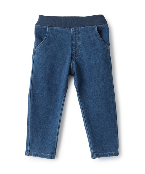petit main（プティマイン）の「【裏起毛】デニムバレルパンツ（デニムパンツ・キッズ・ブルー/サックスブルー・80ｃｍ/120cm/100cm/110cm/90cm/130cm）」の7枚目の写真