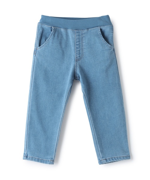 petit main（プティマイン）の「【裏起毛】デニムバレルパンツ（デニムパンツ・キッズ・ブルー/サックスブルー・80ｃｍ/120cm/100cm/110cm/90cm/130cm）」の8枚目の写真