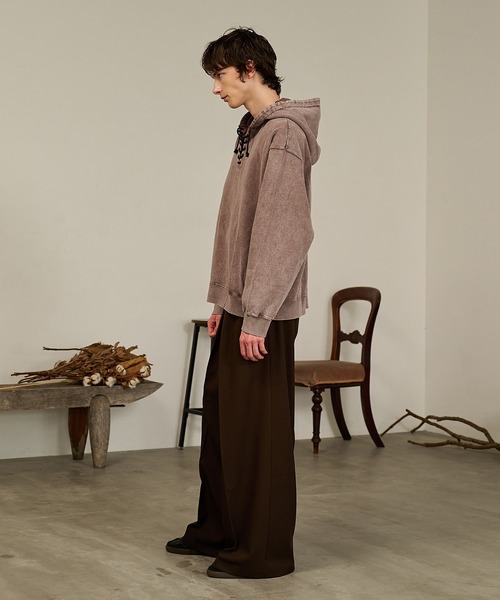 Forte(フォルテ)(フォルテ)の「Washed Deck Hoodie/ウォッシュドダックフーディ(パーカー・メンズ・グレー/ブラウン・MEDIUM/LARGE)」の11枚目の写真