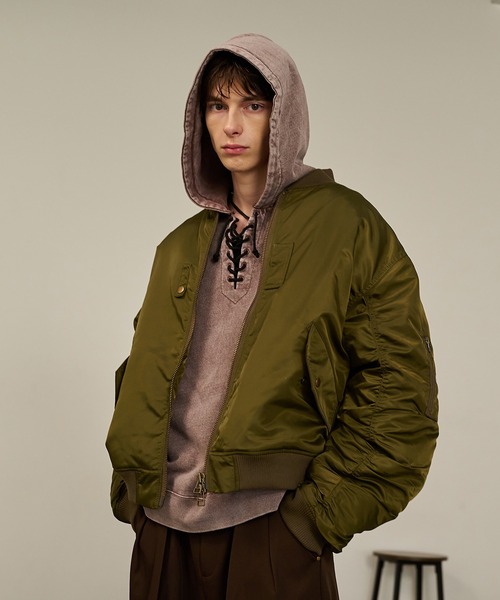 Forte(フォルテ)(フォルテ)の「Washed Deck Hoodie/ウォッシュドダックフーディ(パーカー・メンズ・グレー/ブラウン・MEDIUM/LARGE)」の8枚目の写真