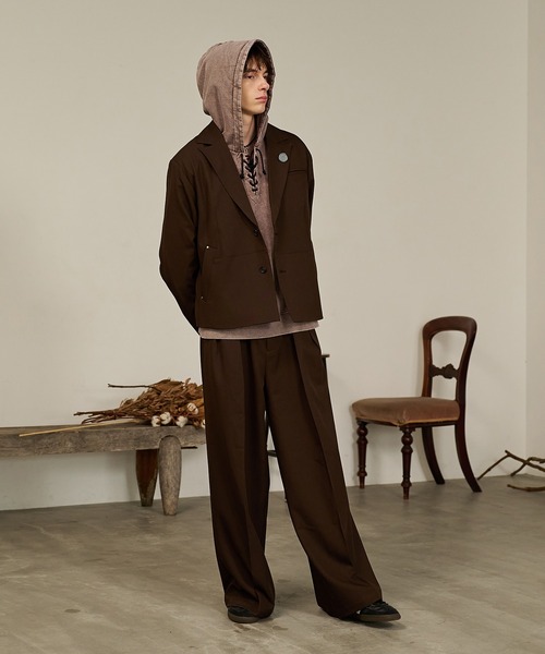 Forte(フォルテ)(フォルテ)の「Washed Deck Hoodie/ウォッシュドダックフーディ(パーカー・メンズ・グレー/ブラウン・MEDIUM/LARGE)」の10枚目の写真