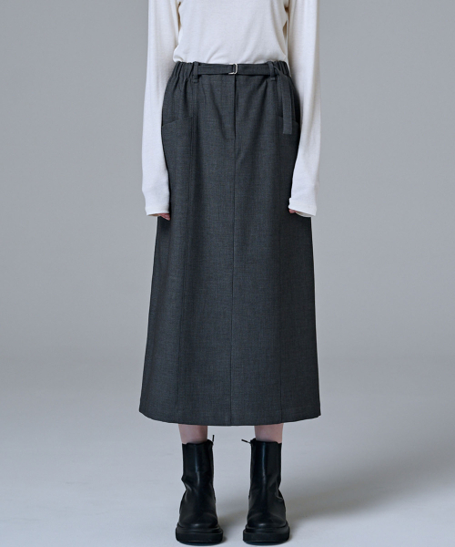 MALOUPE（マロップ）の「3107 ストレッチHラインスカート（ダークグレー）（スカート・レディース・チャコール・SMALL/MEDIUM）」の9枚目の写真