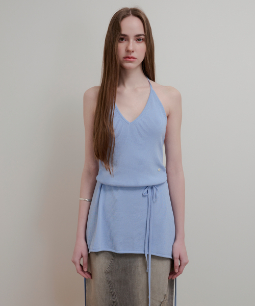 AOPT(アオプト)の「LAYERED HALTER NECK KNIT - SKY(ニット/セーター・レディース・その他・SMALL/MEDIUM)」の1枚目の写真