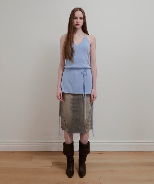 AOPT(アオプト)の「LAYERED HALTER NECK KNIT - SKY(ニット/セーター・レディース・その他・SMALL/MEDIUM)」の3枚目の写真