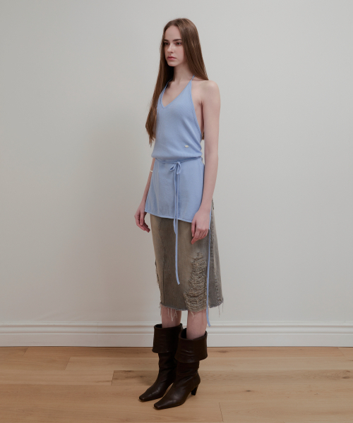 AOPT(アオプト)の「LAYERED HALTER NECK KNIT - SKY(ニット/セーター・レディース・その他・SMALL/MEDIUM)」の4枚目の写真