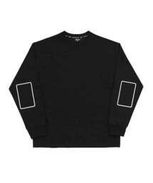 ACHA（アチャ）の「スクエアプリントロングスリーブ_ブラック（Tシャツ/カットソー）」