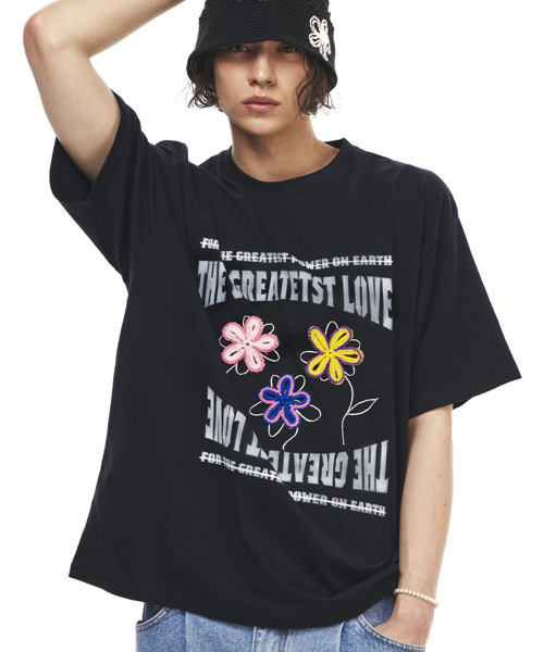 THE GREATEST(ザ グレイテスト)の「Flower Patch Tee Black(Tシャツ/カットソー・メンズ・その他・FREE)」の1枚目の写真