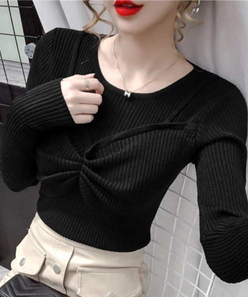 Flugge(フラッジー)の「ビスチェ付き長袖トップス(その他トップス・レディース・ブラック/ベージュ・MEDIUM/LARGE)」の2枚目の写真