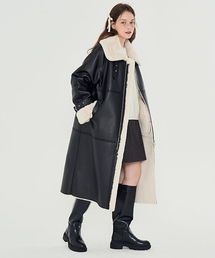 ファー ロング ムートン コート