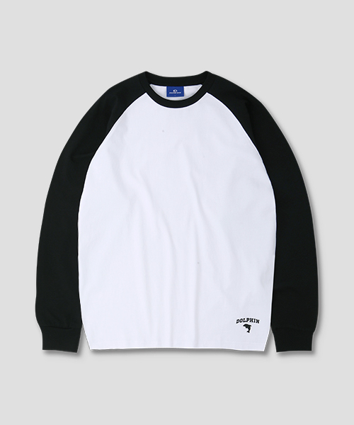 DOLPHIN WAVE APPAREL(ドルフィンウェーブアパレル)の「ドルフィンシリコンプリントラグラン長袖Tシャツブラック(Tシャツ/カットソー・メンズ・その他・MEDIUM/LARGE/X-LARGE)」の1枚目の写真