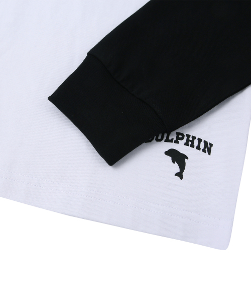 DOLPHIN WAVE APPAREL(ドルフィンウェーブアパレル)の「ドルフィンシリコンプリントラグラン長袖Tシャツブラック(Tシャツ/カットソー・メンズ・その他・MEDIUM/LARGE/X-LARGE)」の4枚目の写真